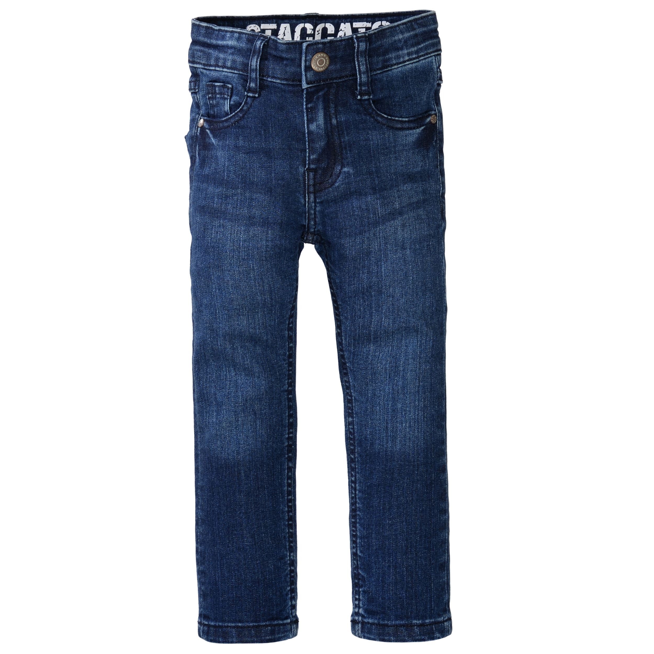 Slim-fit-Jeans STACCATO "STCSAM", Jungen, Gr. 122, Normalgrößen, jeansblau, Obermaterial: 80% Baumwolle, 19% Polyester, 1% Elasthan., Abriebeffekte, unifarben, Jeans, Slim Fit Image