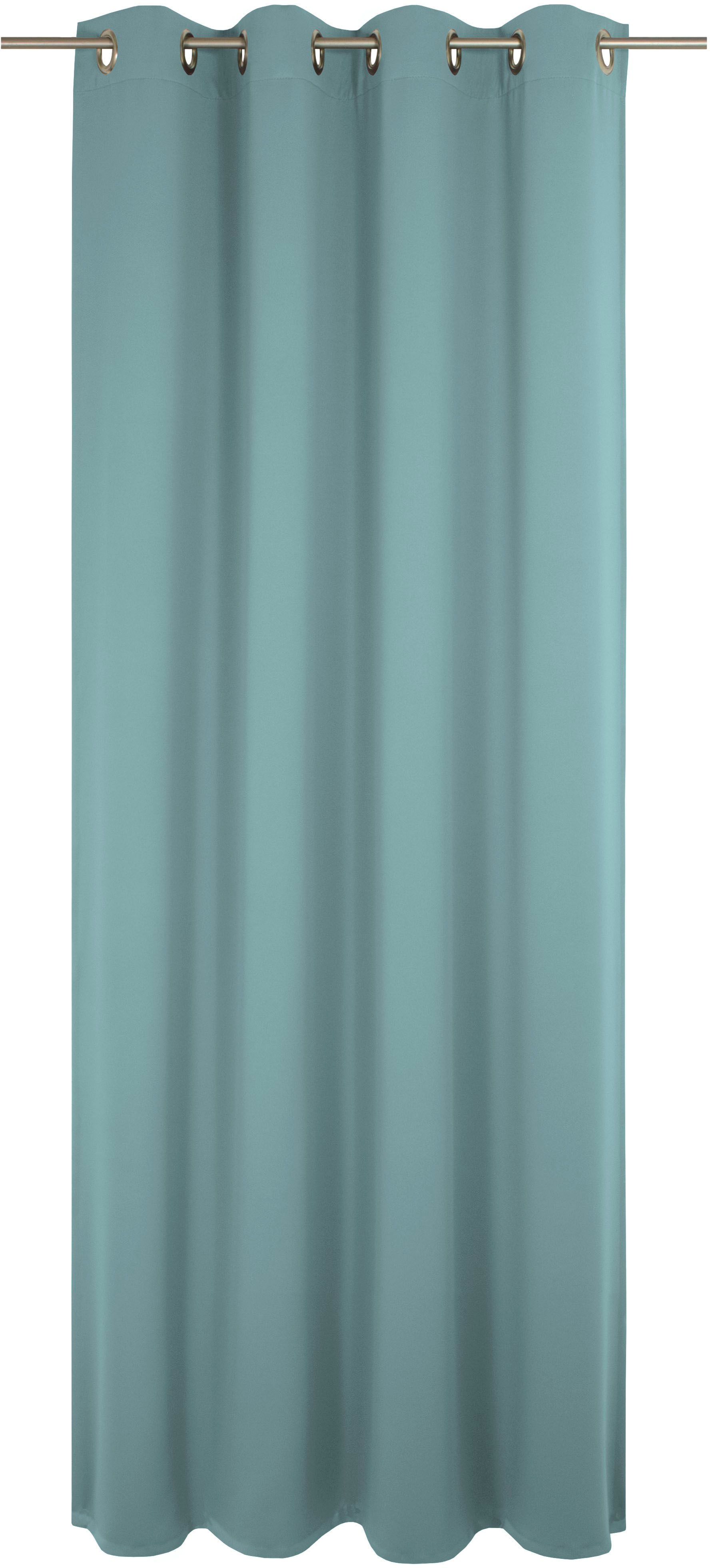 Vorhang WIRTH "Newbury", blau (mittelblau), B:130cm H:185cm, Baumwolle, Polyester, Gardinen, nach Maß Image