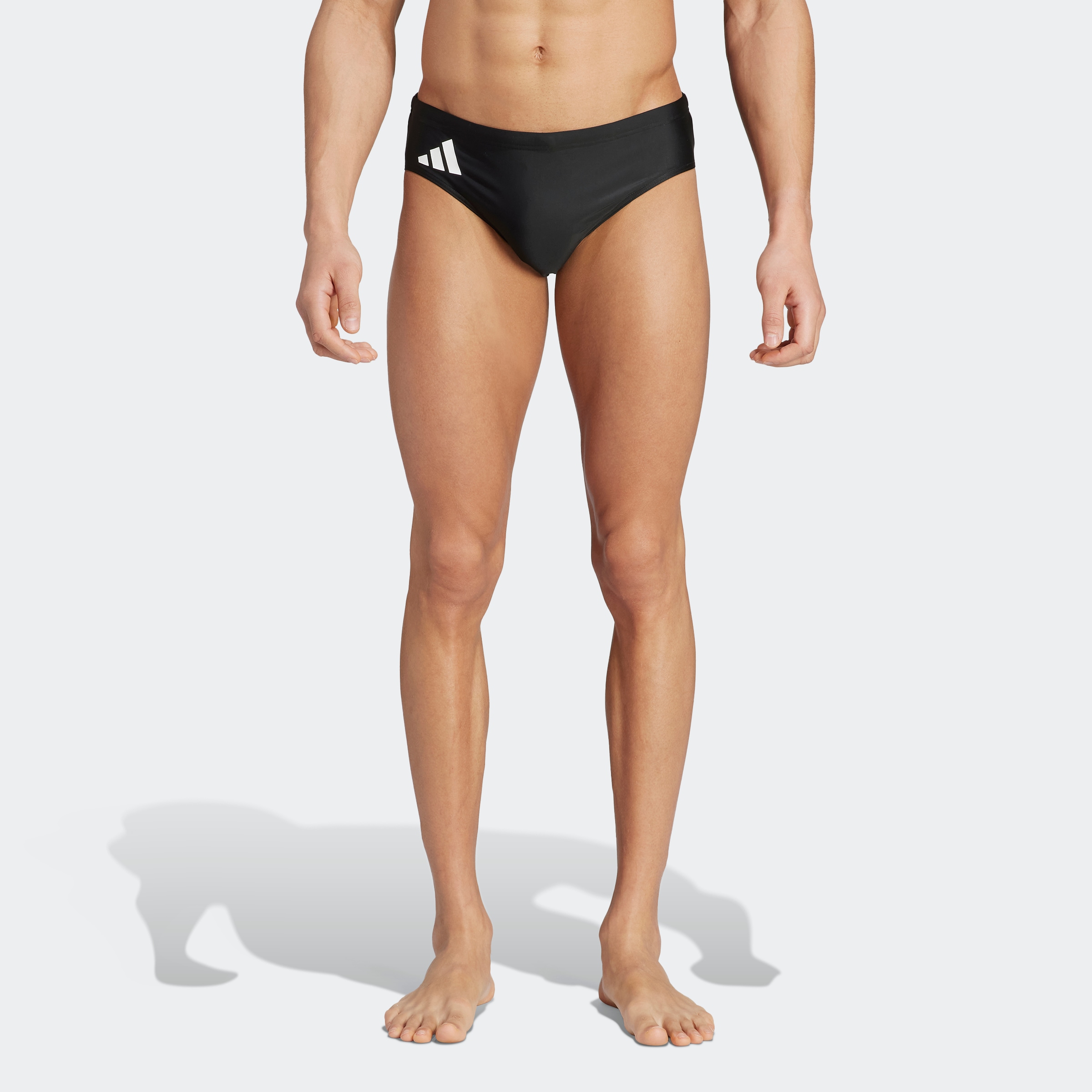 Badehose ADIDAS PERFORMANCE "SOLID TRUNK", Herren, Gr. 4S, N-Gr, schwarz-weiß (schwarz, weiß), Obermaterial: 78% Polyamid, 22% Elasthan, Badehosen Image