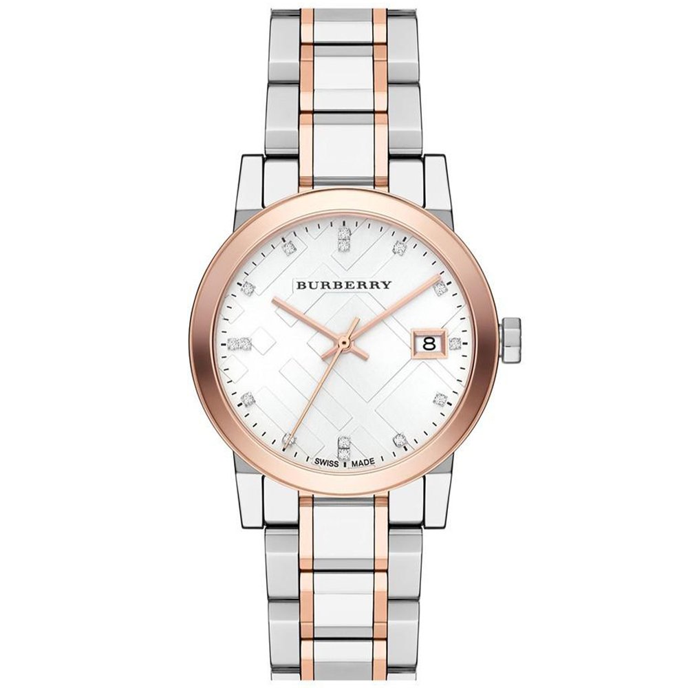 Burberry BU9127 Silbernes Zifferblatt zweifarbige Damenuhr Image