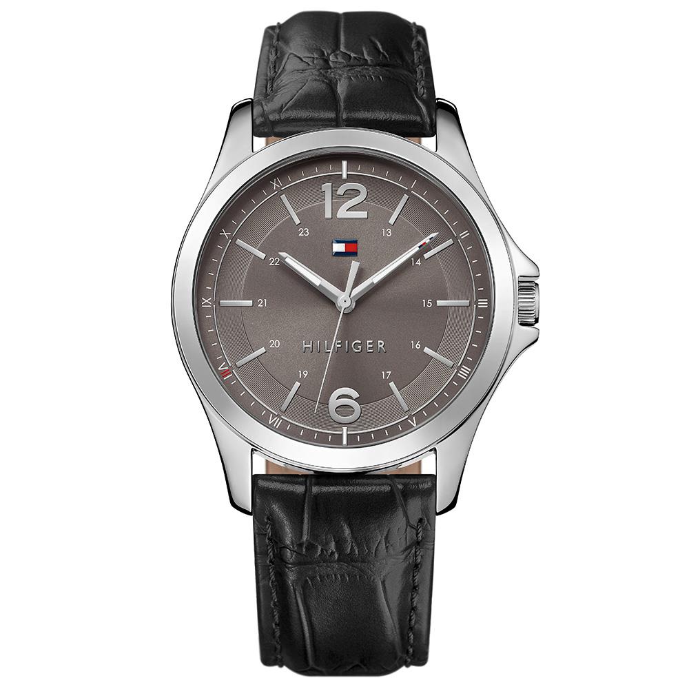 Tommy Hilfiger 1791376 Essential Quarz graues Zifferblatt Herrenuhr Image