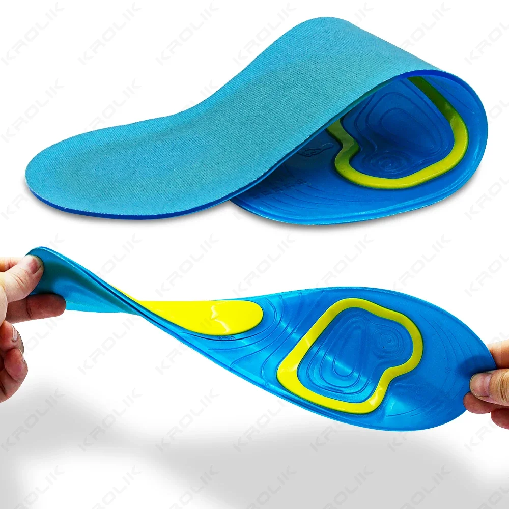 Gel Einlegesohle Silikon Orthopädische Fußpflege Für füße Schuhe Sohle Sport Einlegesohlen Stoßdämpfung Pads Arch Orthesen Pad Einlegesohle Image
