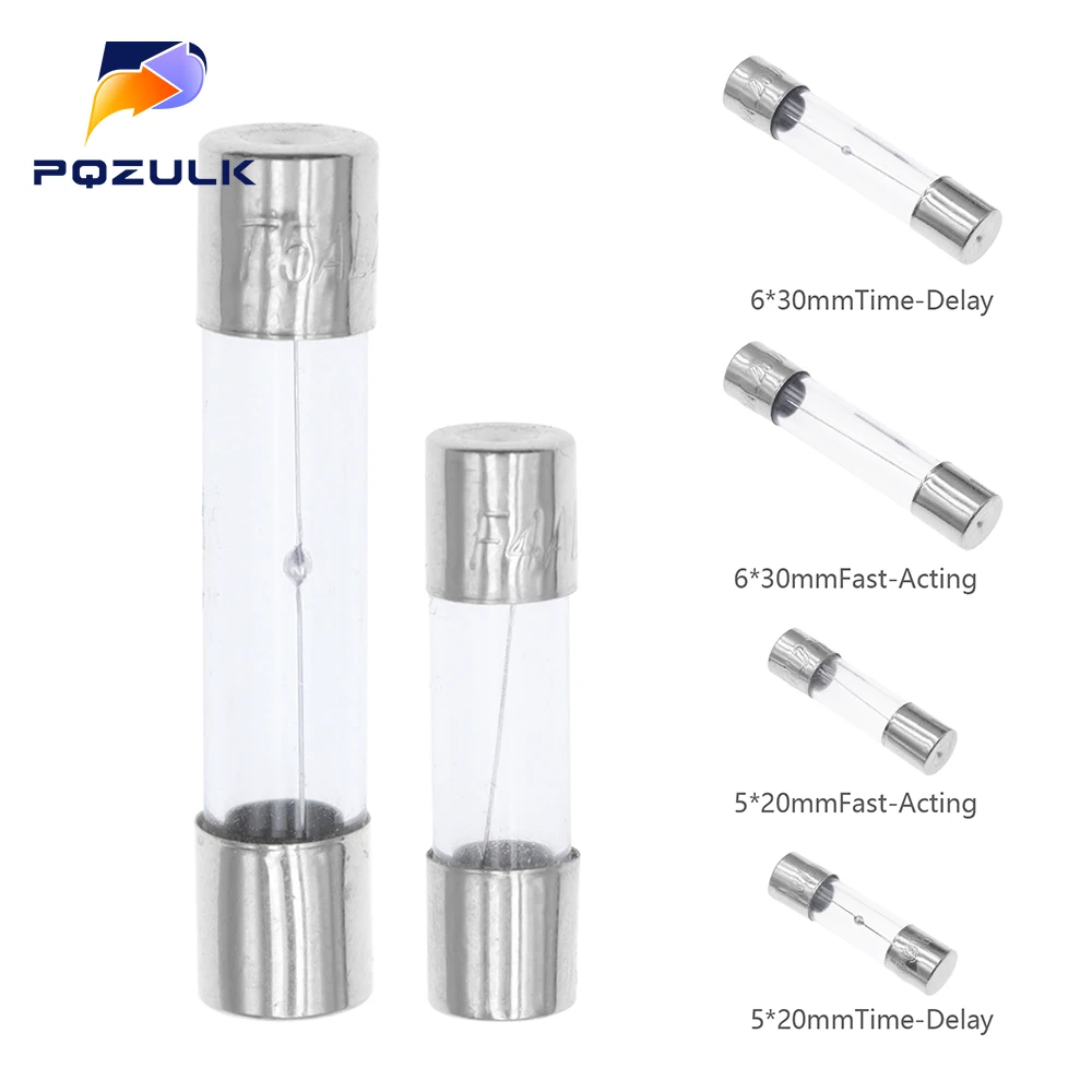 Träge Glasrohrsicherung 5x20MM 6X30MM 0,5A 1A 2A 3A 4A 5A 6,3A 7A 8A 10A 12A 15A 20A 30A 25A 250V flinke Sicherungen Image