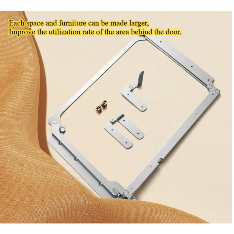Falttüren, unsichtbare Türen, Scharniere, Schiebetüren, Himmel- und Erdeachsen, Holztüren, flaches, faltbares Hardware-Zubehör, Scharniere 180 °