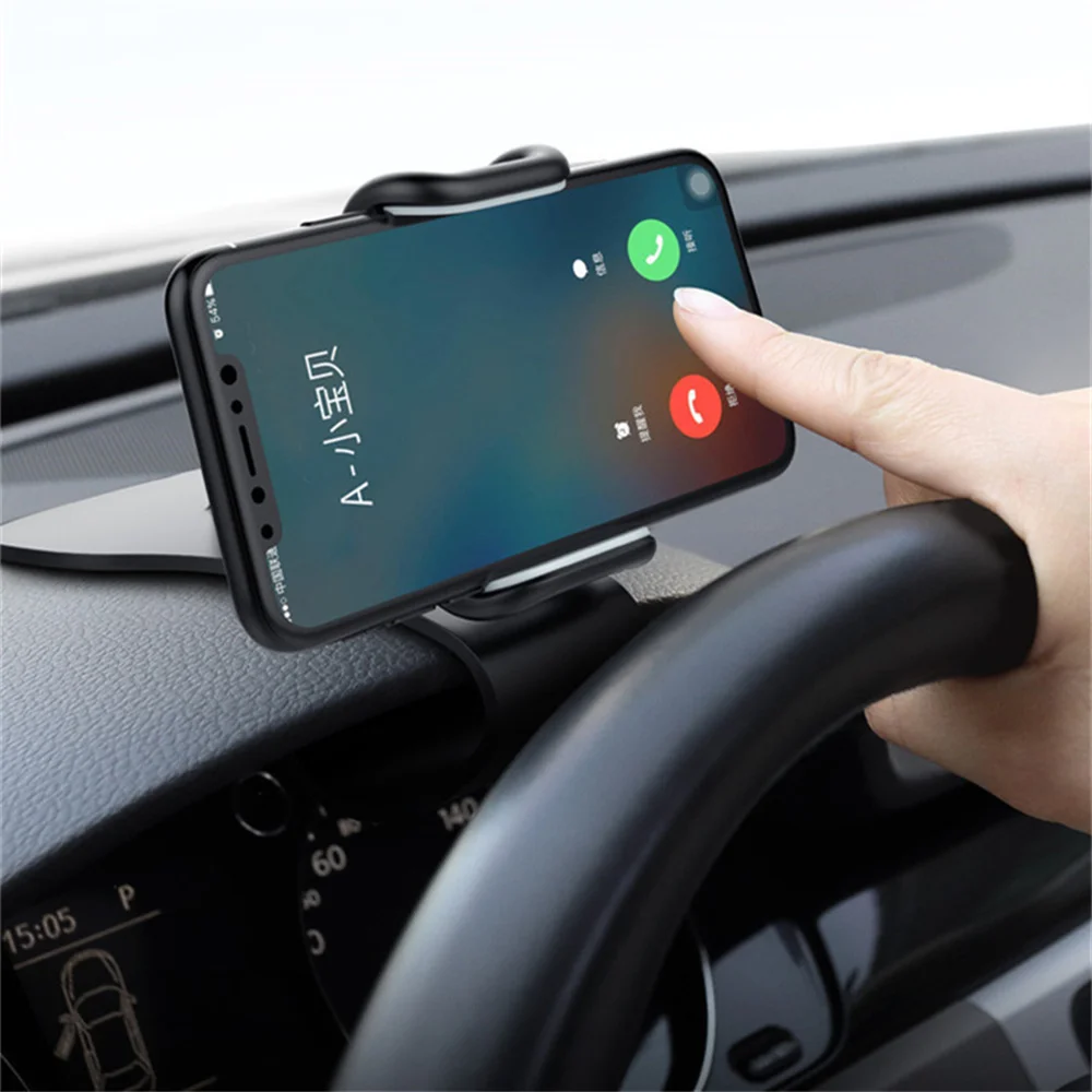 Supporto universale per telefono per auto Supporto per cruscotto Supporto per clip per auto Staffa GPS 360 ° Supporto GPS per telefono ruotabile in auto per iPhone Xiaomi