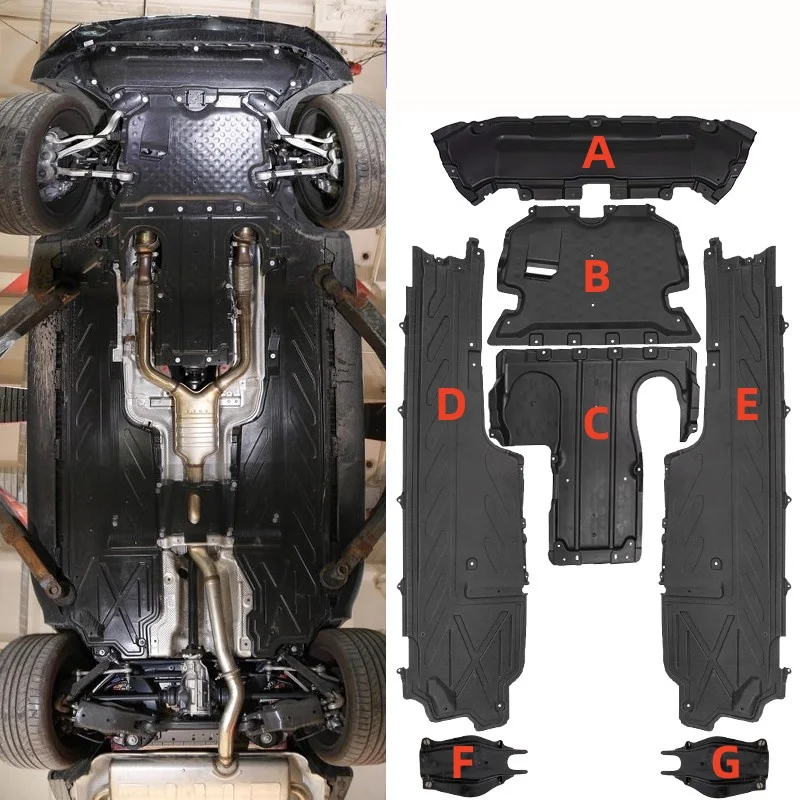 Auto Unterkörper-Unterplatte Schutz Motor Spritzschutz für Mercedes Benz GLC260 GLC300 W253 2019–2023 Image