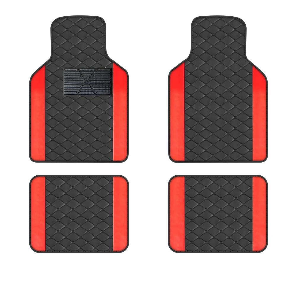 4 pièces tapis de sol de voiture tapis universel ensemble complet accessoires Auto coussinets de pied Automobile tapis de sol voiture alfombrillas para autos