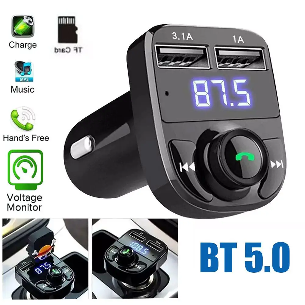 Auto Ladegerät FM Sender Bluetooth Audio Dual USB Auto MP3 Player autoradio Freisprecheinrichtung Ladegerät 3,1 A Auto Zubehör Image