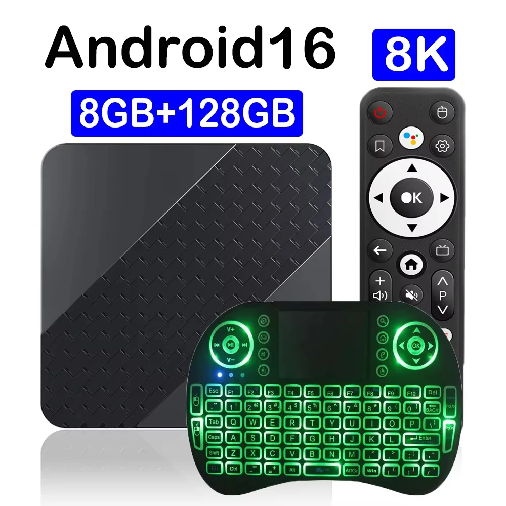TV-Box X10 Android 16 RK3518 Core Cortex A53 unterstützt 8K-Video 8 GB 128 GB Wifi6 Netflix Google Assistant Media Player Set-Top-Box Image