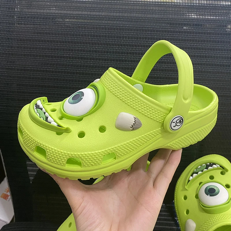 Cartoon Sommer Anti-Slip Outdoor Casual Strand Schuhe Monster Big Eyes Mike Loch Hausschuhe Bequeme Atmungsaktive Sandalen Geschenk