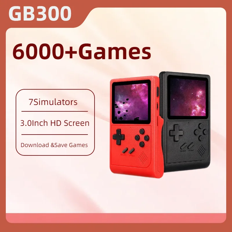 GB300 lecteur de jeu Portable 3.0 pouces écran TV Console de jeu vidéo sortie AV Console de jeu rétro intégré 8G 6000 + jeux
