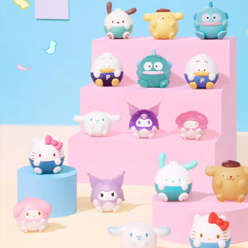 Authentische Toptoy Sanrio Family Plump Series Mystery Blind Bag Niedliches Spielzeug zum Sammeln, trendige Blindbox, Spielzeug, Geschenk