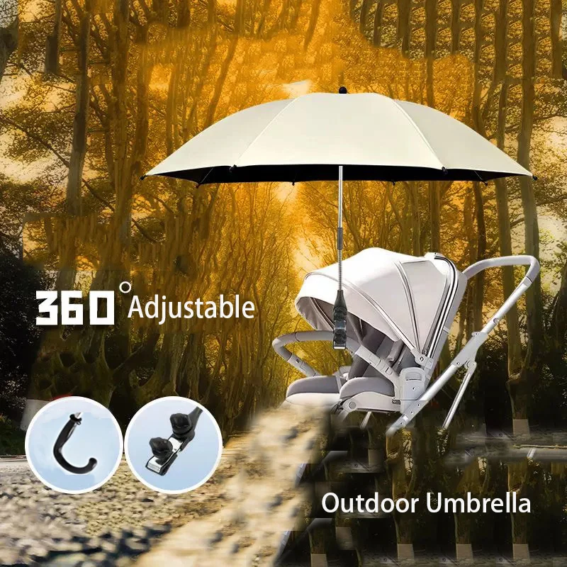Einstellbare Baby Kinderwagen Halterung Ständer Regenschirm Halter Sonnenschutz Regendicht Falten Baby Kinderwagen Zubehör, 1PC Image