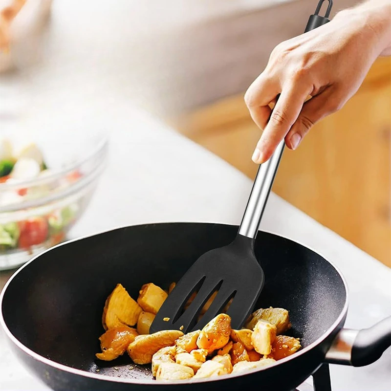 1/2 pièces ensemble de spatules en Silicone résistant à la chaleur antiadhésive spatule à Steak ustensiles de cuisine ustensiles de cuisine ensemble d'outils de cuisine Kit de spatule