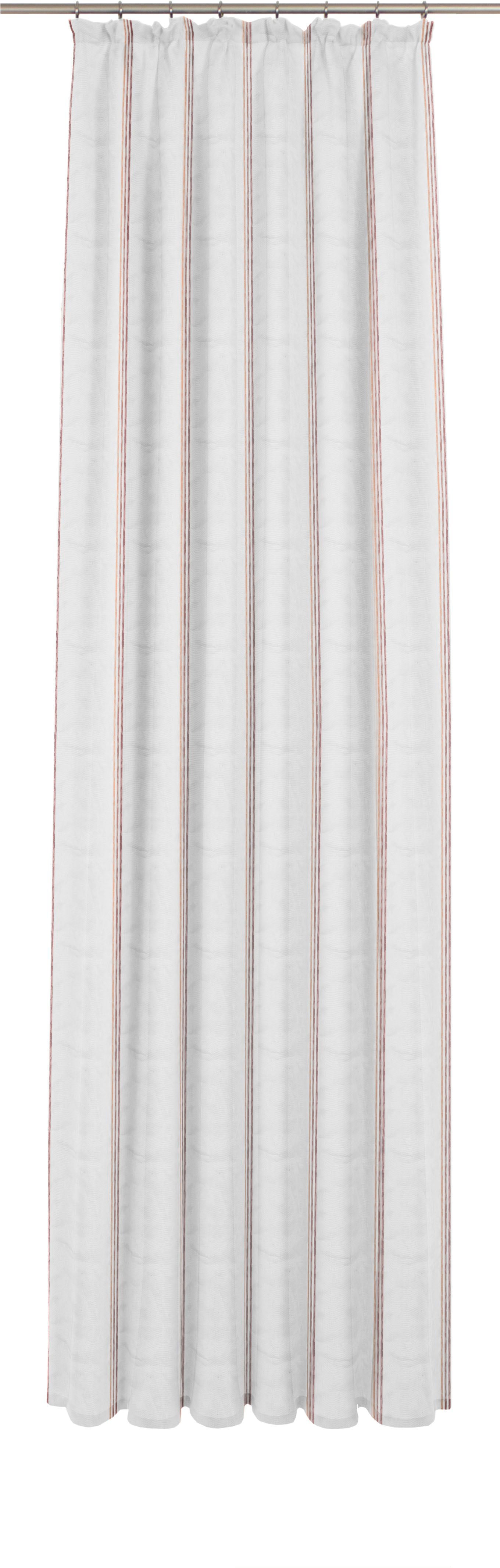 Gardine WIRTH "Chloé", weiß (weiß, rost), B:650cm H:225cm, Polyester, Gardinen, Fertig-Store mit FB 1:3 nach Maß Image
