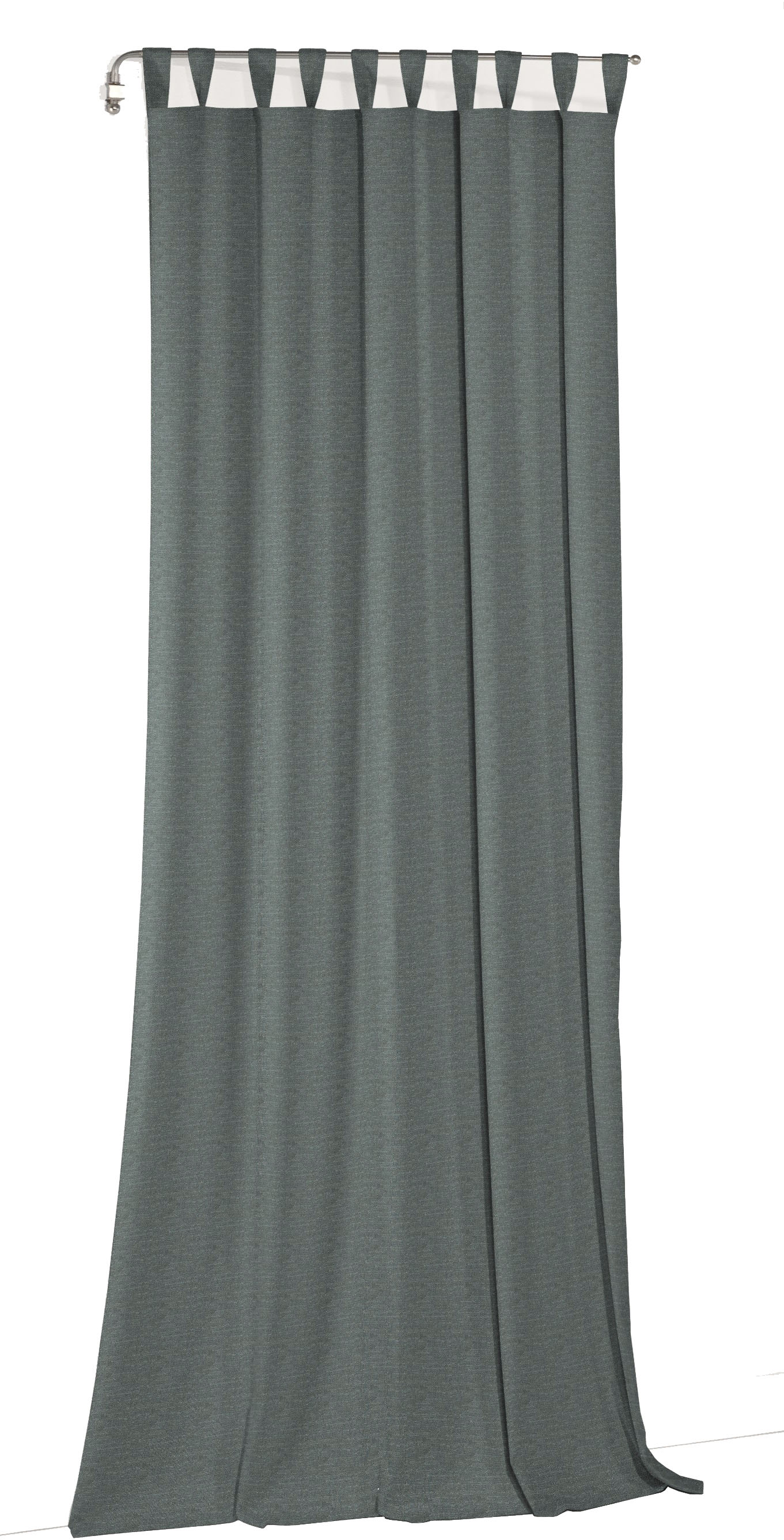 Vorhang WIRTH "Torbole", blau (petrol), B:132cm H:385cm, Baumwolle, Polyester, Gardinen, nach Maß Image