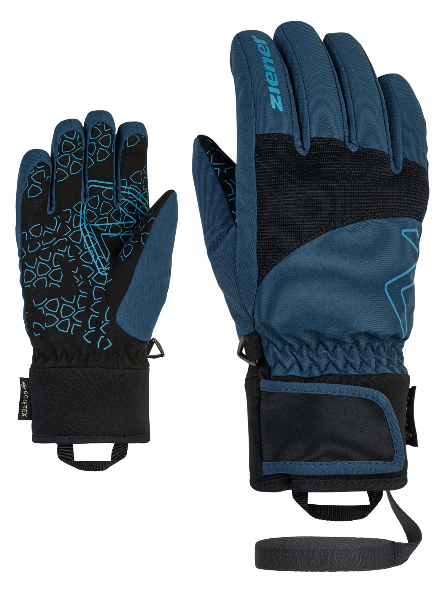 Skihandschuhe ZIENER "LOTAR-Z GTX PR glove", Kinder, Gr. 3,5, hale navy, Materialmix, Handschuhe Image