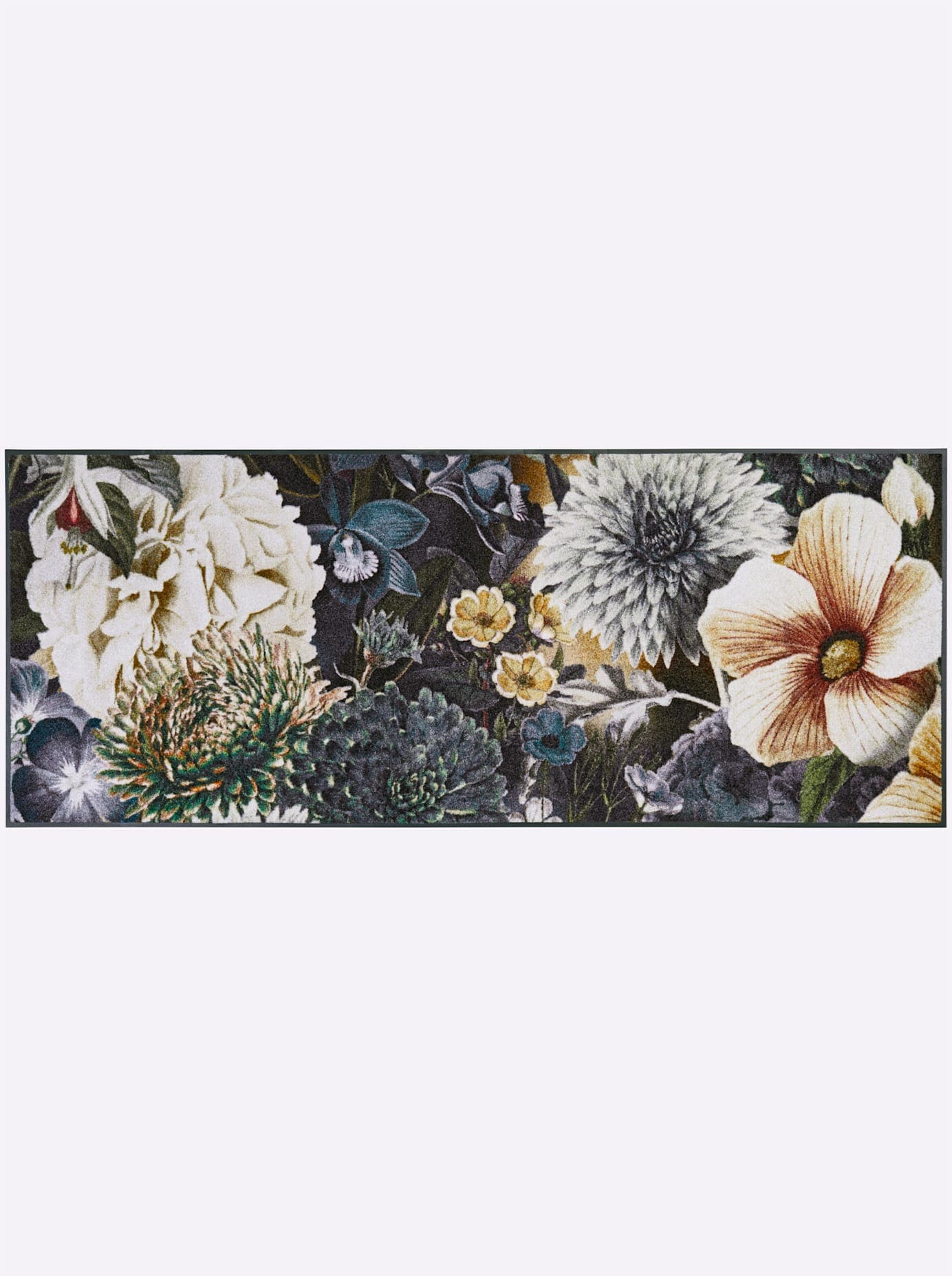 Fußmatte Gr. 5, grün (petrol, natur), B:60cm H:7mm L:180cm, Kunstfaser, Polyamid, Teppiche Image