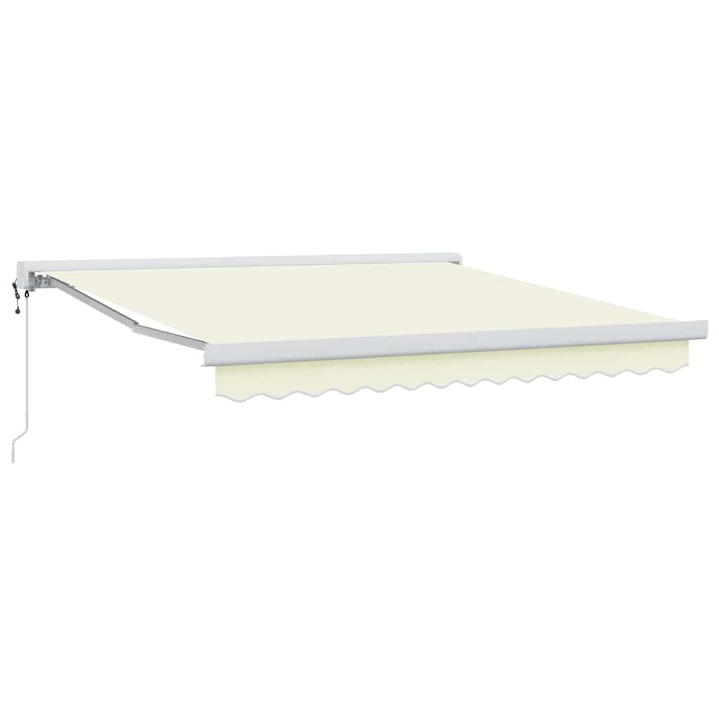 vidaXL Einziehbare Markise Creme 300 x 250 cm Stoff, Metall Image