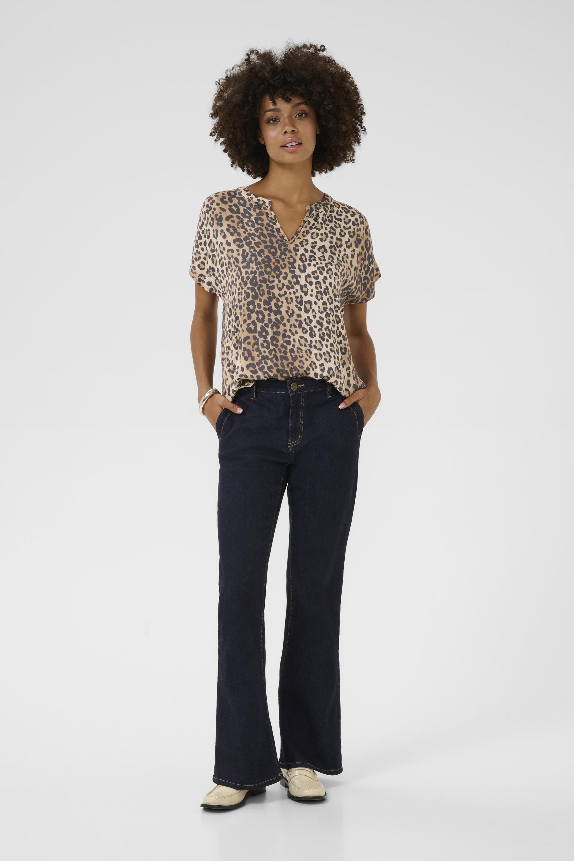 Kurzarm-Bluse CUdana Relaxed fit leopard Image