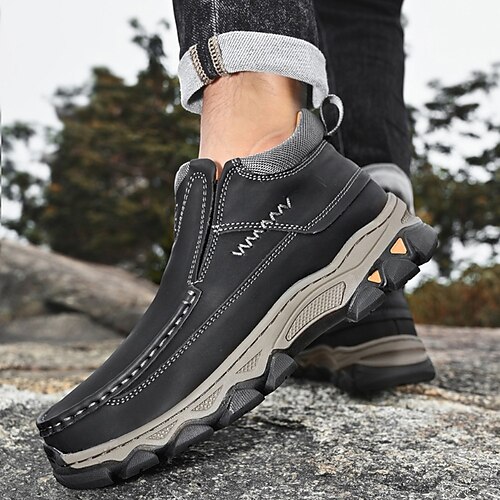 Herren-Slipper mit gepolsterter Innensohle und rutschfester Sohle, lässige Outdoor-Wanderschuhe für den Alltag Image