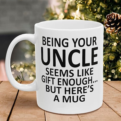 Dein Onkel sein 11oz Lustige Tasse Feiertagskaffee Becher von Onkel Lustiges Xmas Geschenk Familie Geburtstag Saisonale Trinkgefäße Image