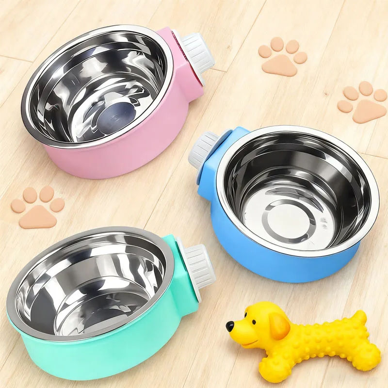 Bol pour chat, bol pour chien, Cage suspendue, bol à boire pour chaton, anti-déversement, bol de nourriture fixe pour petit chien, bassin à boire, bol de nourriture pour animaux de compagnie