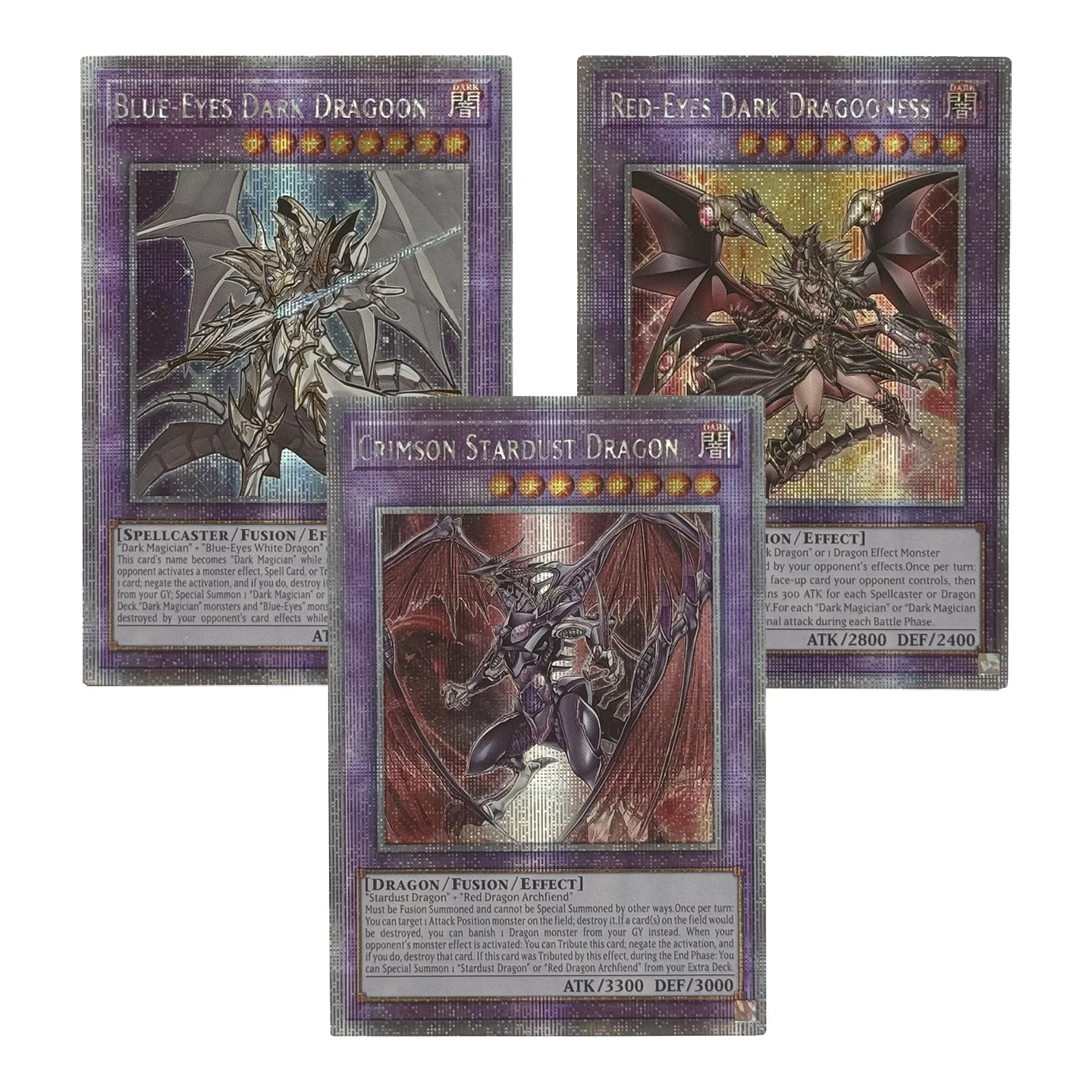 Yu-Gi-Oh! Sammlung DIY-Ersatzkarten Blue Eyes Dark Dragoon Red Eyes Dark Dragooness Crimson Stardust Dragon Nicht-Original-Karten Image