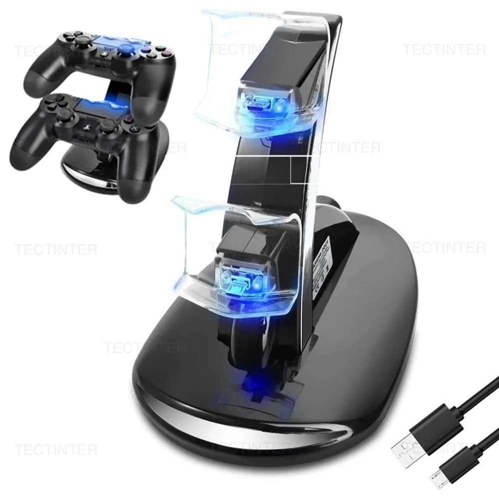 For PS4 Controller Dual Charger Stand Holder Dock Station Cradle for Sony Playstation 4 / PS4 Pro /PS4 Slim Accessories