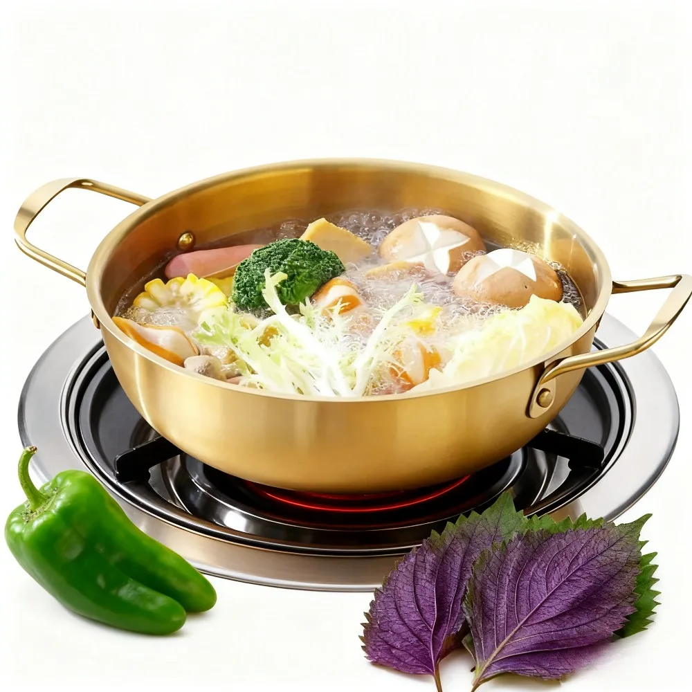 Korean Ramen Pot Portable Stainless Steel Noodle Cooking Pot Household Seafood Pot Ramen Pot Kitchen Cooking Accessories