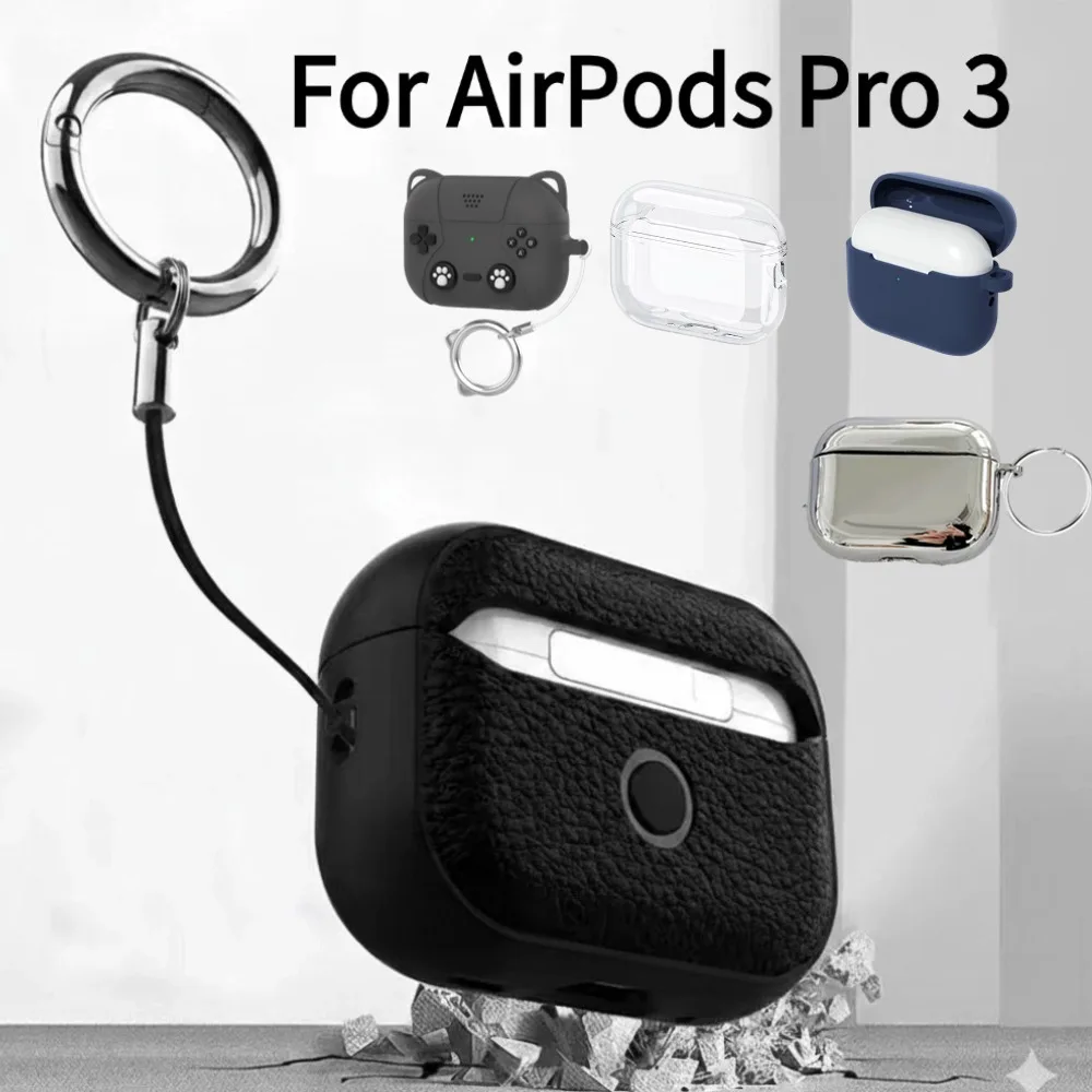 Für AirPods Pro 3, Schutzhülle mit Metallschnalle, luxuriöse TPU-Schutzhülle, vollständige Schutzhülle, stoßfest, kratzfest Image