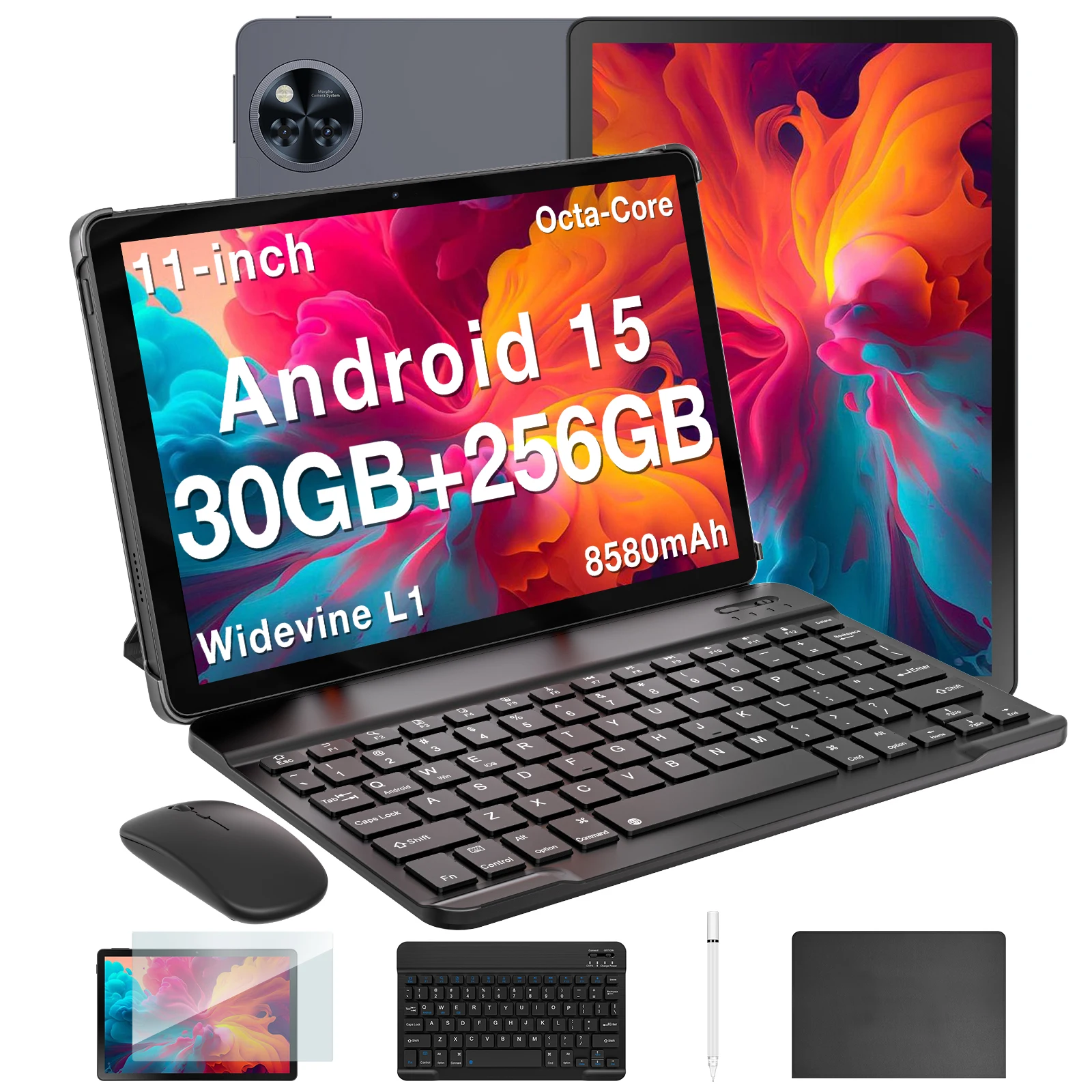Globale Version DOOGEE U11 Pro Android 15 Tablet 30 GB (6 + 24) 256 GB 11 Zoll HD 90 Hz Display 8580 mAh Akku Unisoc T7200 Widevine L1 Image