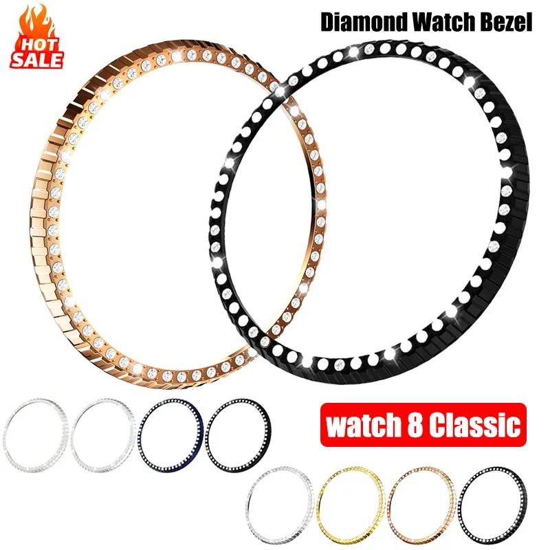 Diamant-Lünette für Samsung Galaxy Watch 8 Classic 46 mm Schutzhülle für Galaxy Watch 8 Classic PC Bumper Ring Accessorise Image