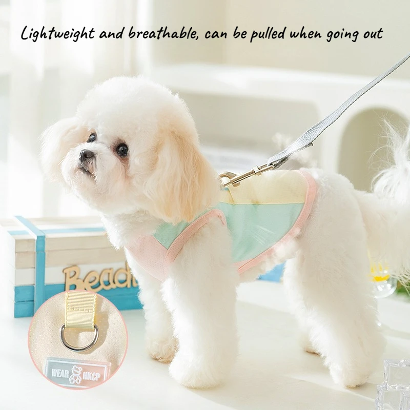Sommer-Haustier-Kühlweste, Schutz für kleine Hunde und Katzen, atmungsaktives Netz, verstellbar, für den Außenbereich, reflektierend, leicht, Haustierbekleidung Image