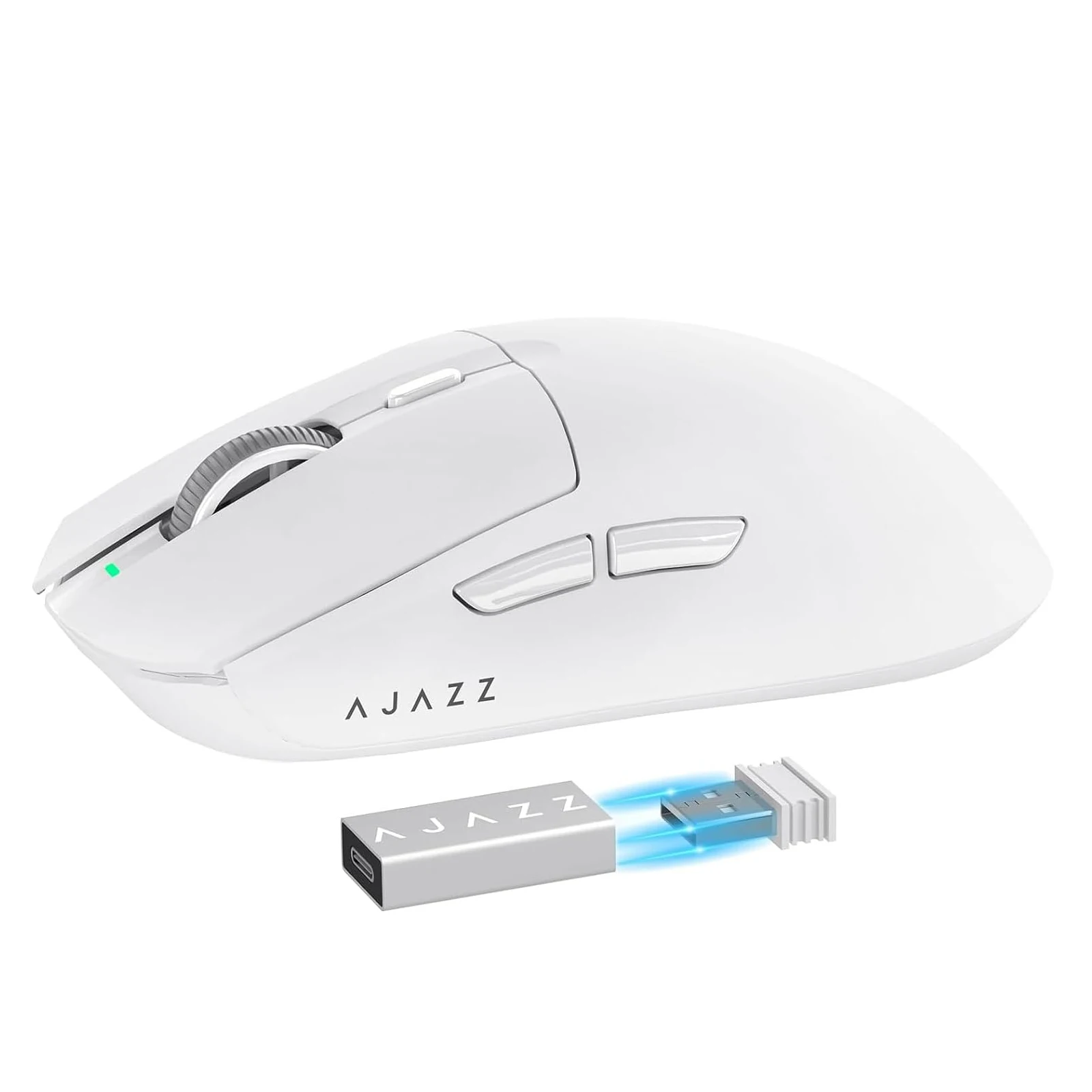 A.JAZZ AJ139 G Pro 4K kabellose Gaming-Maus, ultraleicht, 59 g, mit Dual-Mode-Kabel/2,4 GHz-Empfänger bis zu 26 K DPI, ergonomisch Image