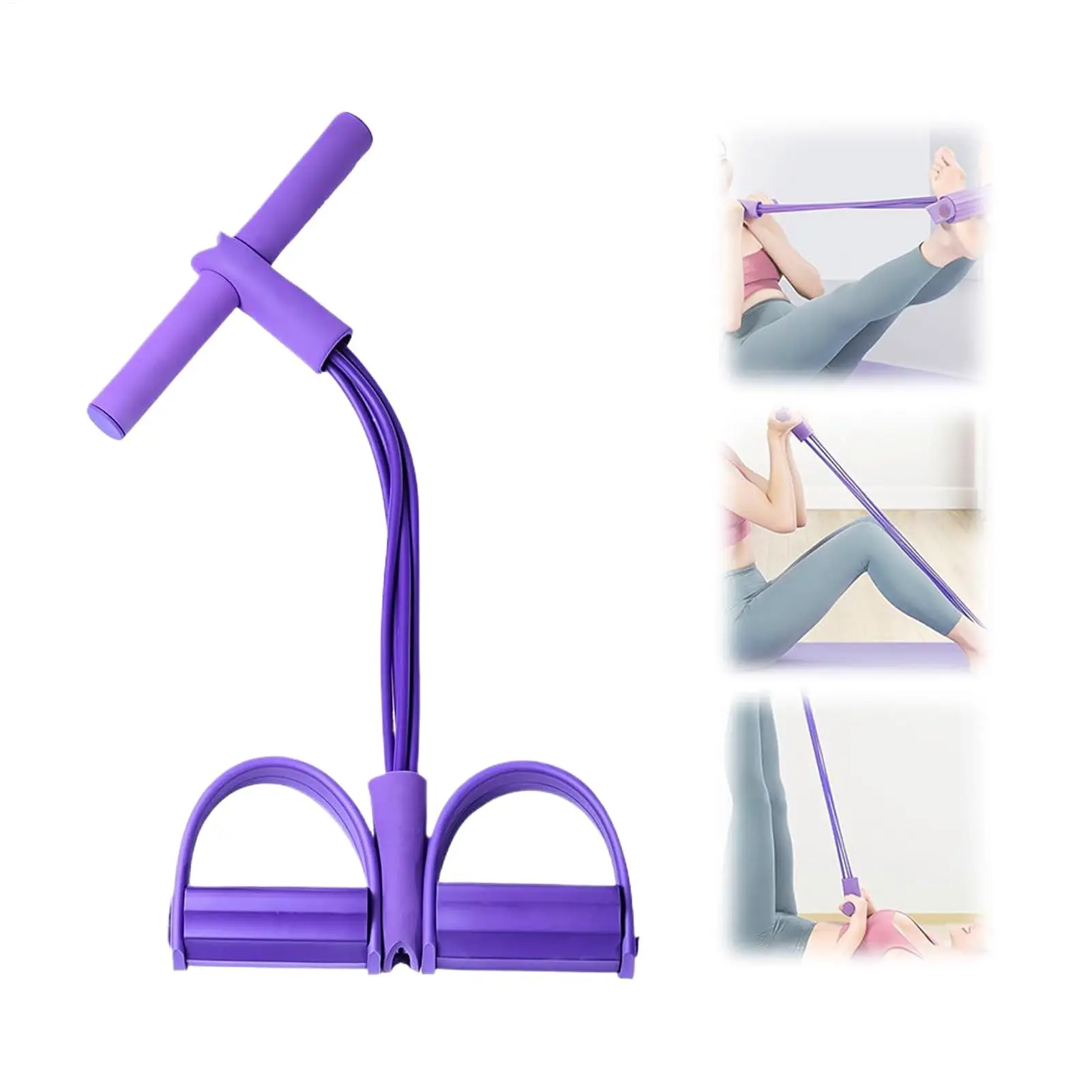 Fitness Resistance Bands 4 Tube Pedal Puller Exercise Resistance Band Multi Function Tension Rope Fitness Band Fitness Equipment
