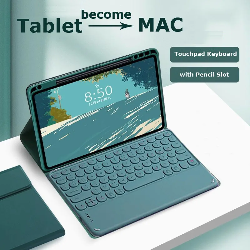 Per Xiaomi Redmi Pad 2 11 pollici 2025 per Xiaomi Pad 7 7 Pro 11.2 pollici MiPad 6 5 Pro 11 Touchpad Tastiera Custodia in pelle Slot per penna