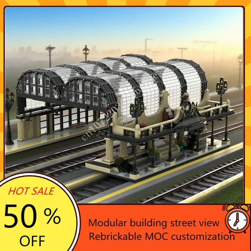 2572PCS Grand Bahnhof Modell Moc Puzzles DIY Montieren Transport Architektur Display Geburtstag Weihnachten Spielzeug Weihnachten Geschenk Image