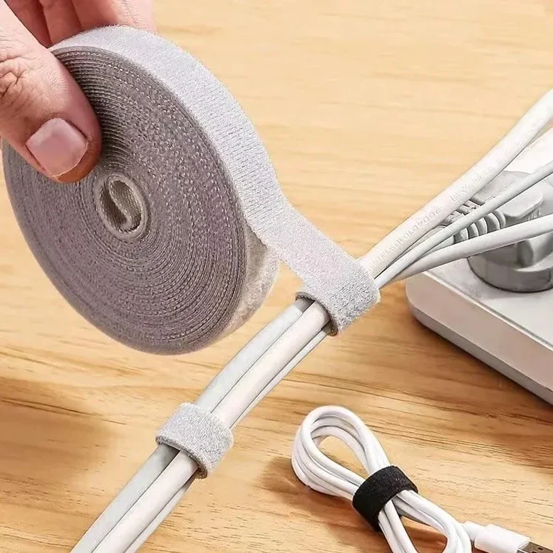 1/5M Kabel Organizer Kabel Management Draht Wickler Band Kopfhörer Maus Kabel Management Krawatten Schutz Für iPhone Xiaomi Samsung Image