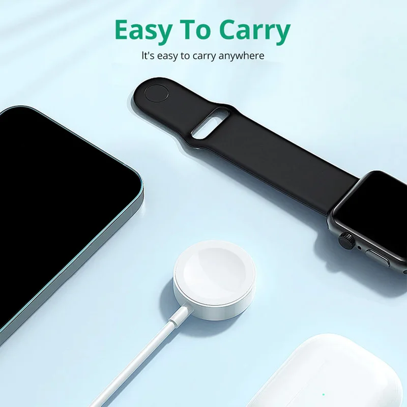 Caricabatterie per orologio per Apple iwatch123456789/SEPD Tipo C/Porta USB Cavo di ricarica magnetico wireless portatile