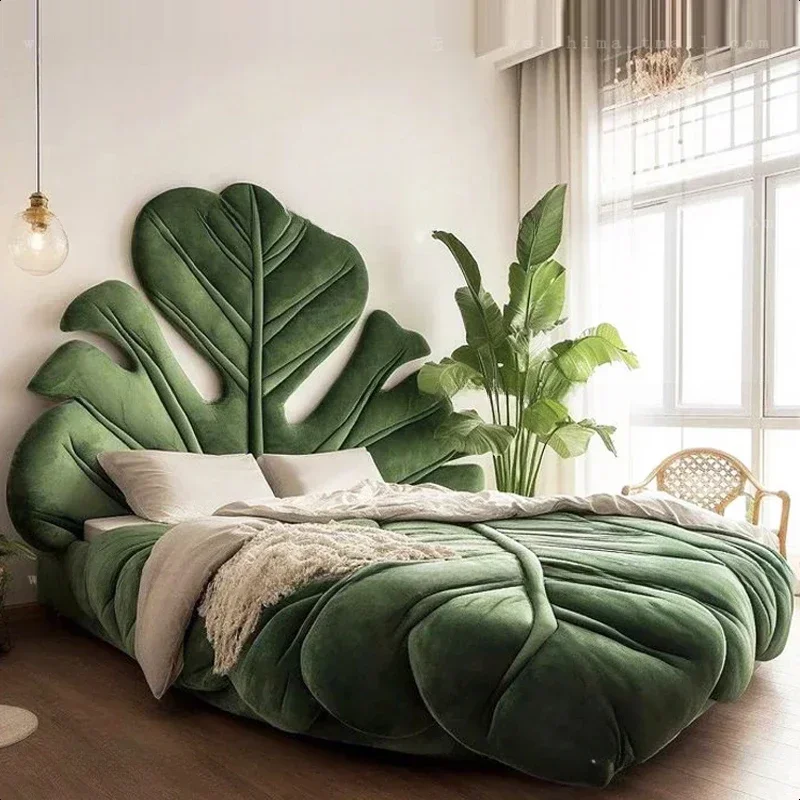 Haus Moderne Schlafzimmer Bett Samt Luxus Kopfteil Große Moderne Doppelbetten König Erwachsene Princesse Camas De Dormitorio Möbel Hause Image