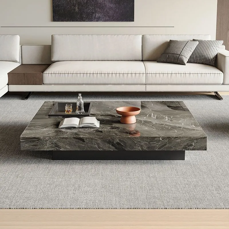 Couchtisch mit japanischem Rahmen, Design-Organizer, quadratischer Luxus-Couchtisch, einzigartige italienische Meubles de Salon-Hauszubehör