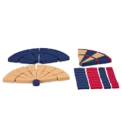 Kings Dart Dart-Segmente-Set "Cabinett Profi", Blau-Rot Image