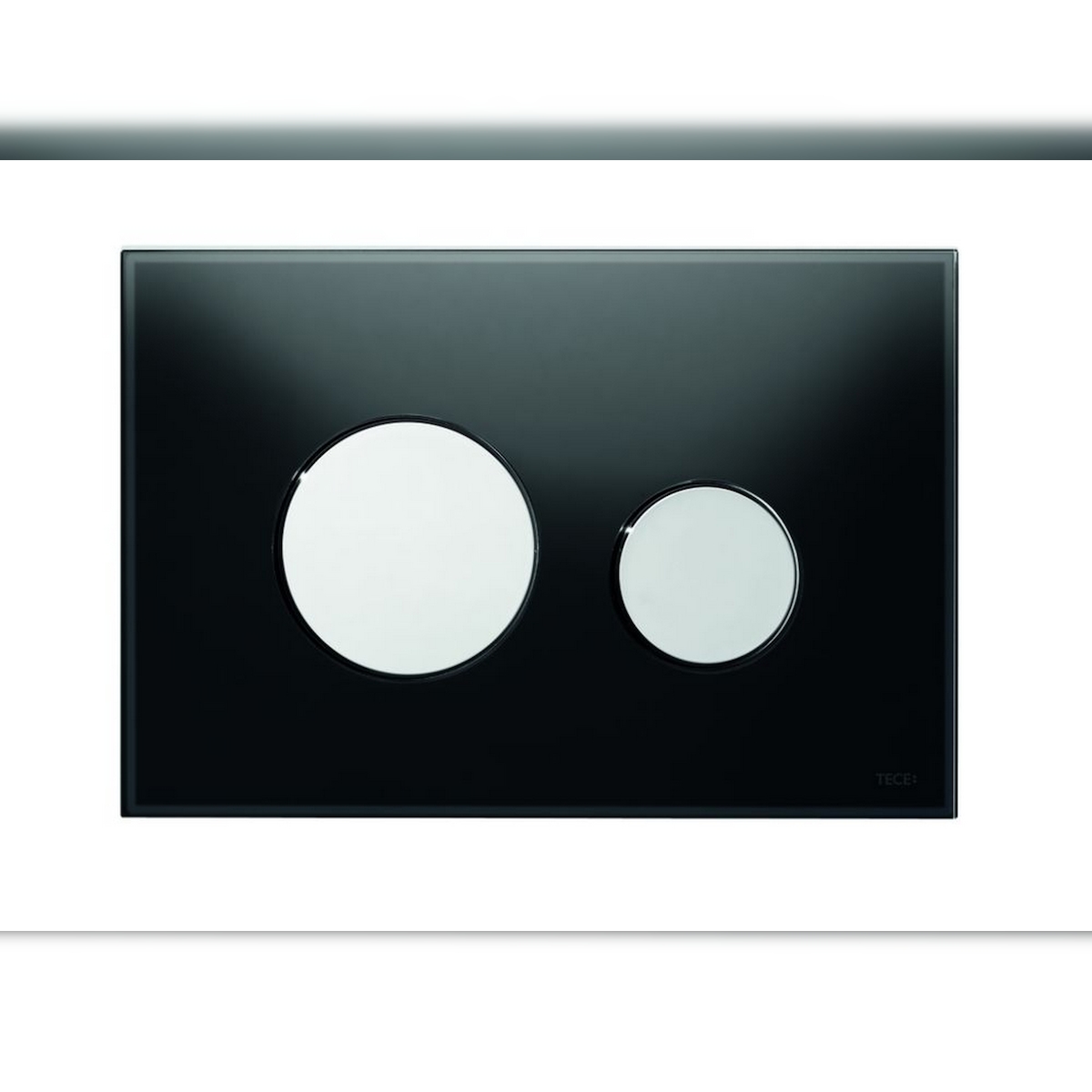 TECEloop WC-Betätigungsplatte f. 2-Mengentechn. Gl schw. T. VC glanz Image