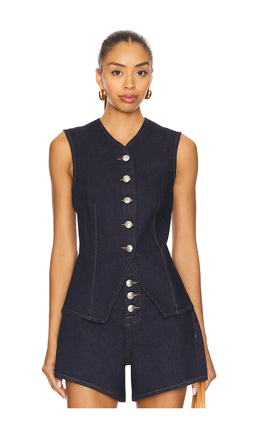 7 For All Mankind Lady Vest in Blue. - size M (also in L, XS)