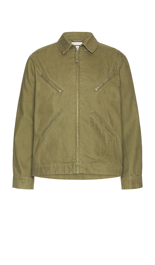 Pop Trading Company Full Zip Jacket in Green. - size L (also in M, S, XL/1X)