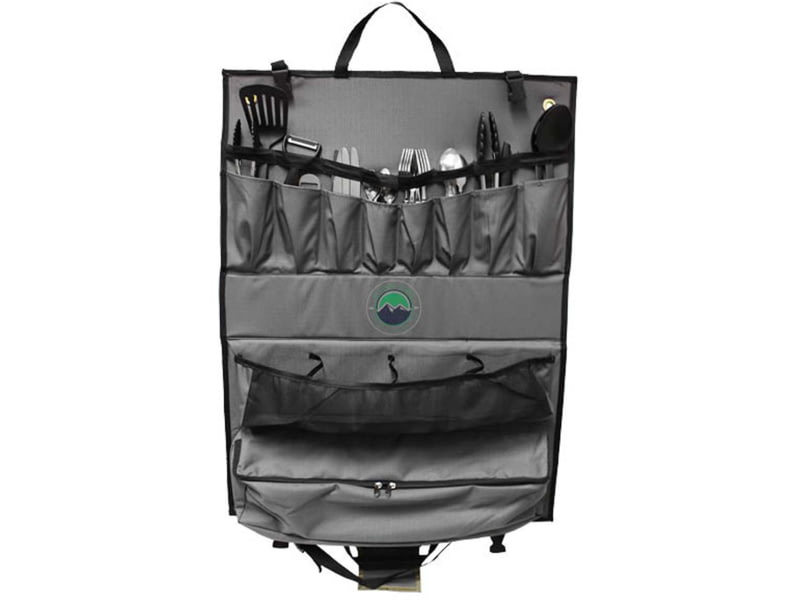 USED Overland Vehicle Systems Kitchen Kit - 24 Piece Cooking and Utensil Kit Hanging Carrying Case Grey 21010505