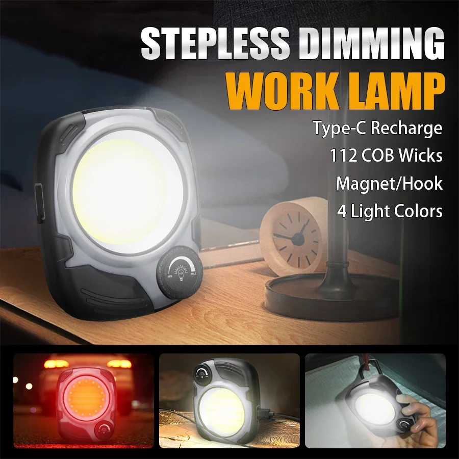 Superhelle tragbare LED-Laterne, wiederaufladbare USB-Taschenlampe, Dimmfunktion, Campinglampe, Mini-tragbare, langlebige Taschenlampe