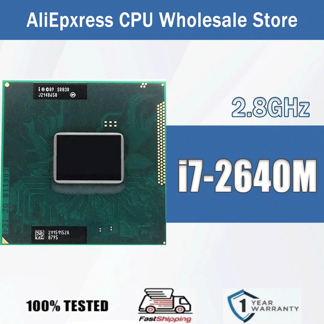 Intel Core i7-2640M 2,8 GHz Computer CPU Prozessor Server i7 2640M Sockel G2 / rPGA988B Image