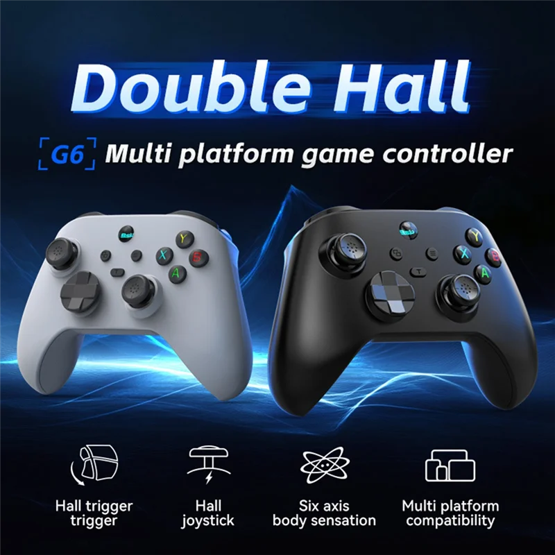 G6 Bluetooth Game Controller Für IOS/Android Gamepad Für PC Halle Rocker Sechs-Achsen Dual Vibration Joystick Für schalter-TCE Image